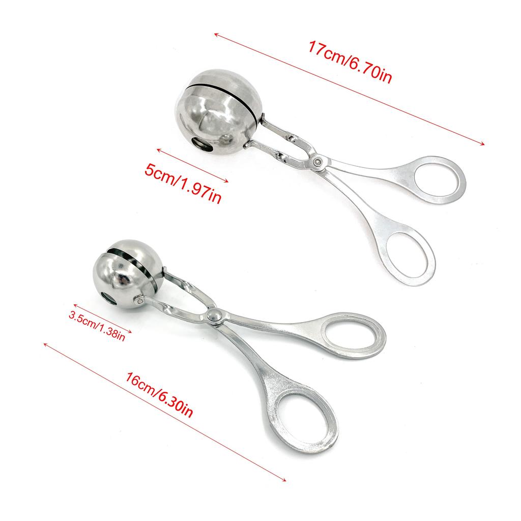 1pc, Non-Stick Meatball Maker, Stainless Steel Meatball Scoop with Long Handle - Ideal for Restaurants, Kitchenware & Tableware