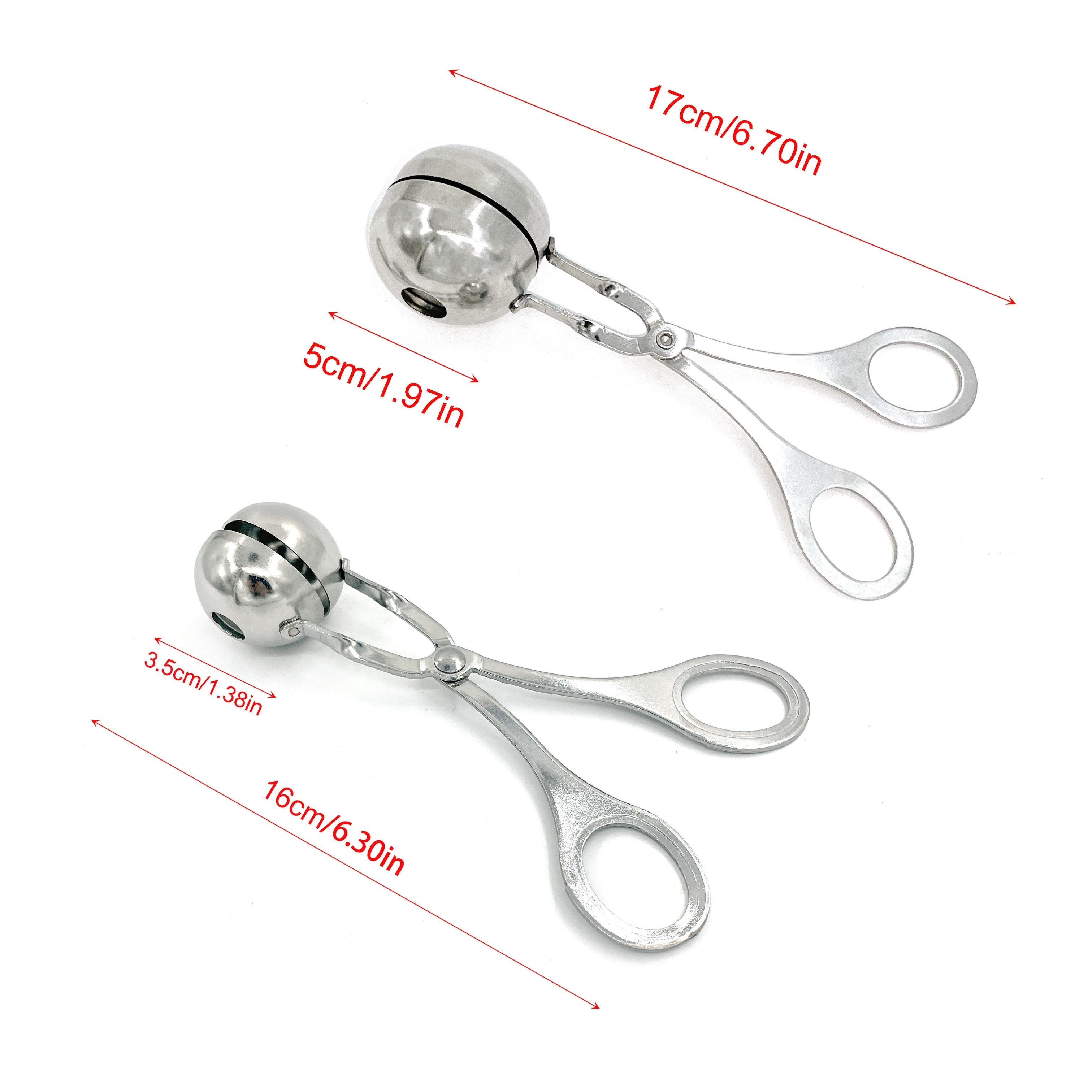 

1 шт., Форма для фрикаделек с антипригарным покрытием, Ложка для фрикаделек из нержавеющей стали с длинной ручкой - Идеально для ресторанов, кухонной утвари и посуды L 1PC