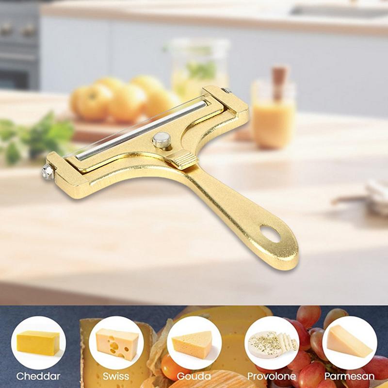 Cheese Slicer Adjustable Thickness Heavy Cheese Cutters With Wires For Soft Semi-Hard Cheese Butter With Cutting Wires
