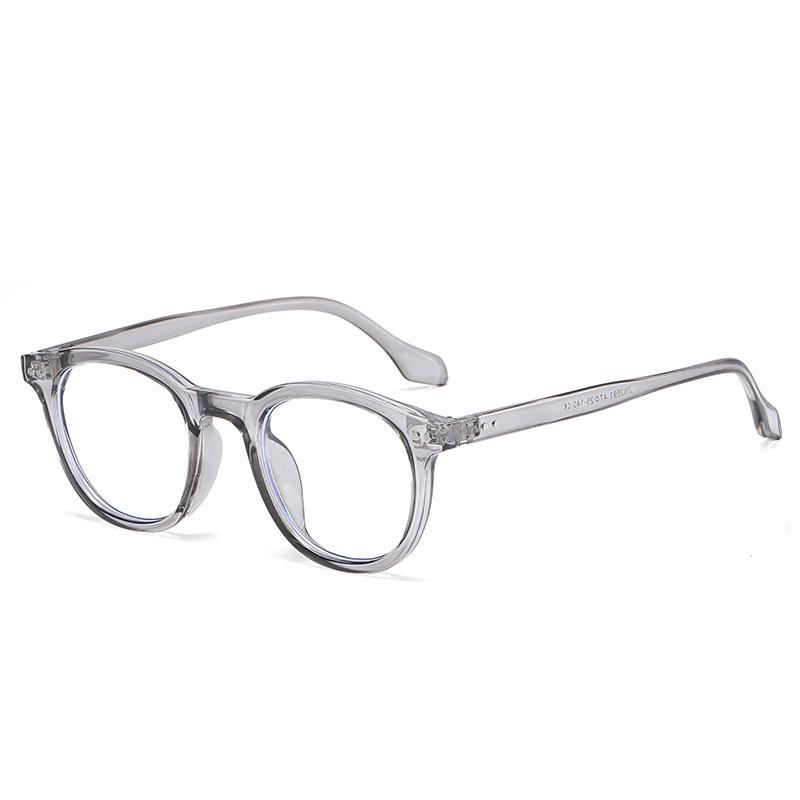 Fashion Oval Computer Glasses Frames Women Vintage Clear Blue Light Blocking Eyeglasses Retro Rivets Optical Frame