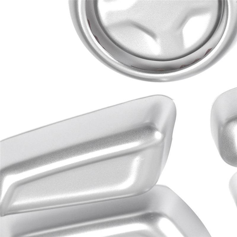Powerful 5 Piece Car Seat Adjustment Switch Knob Cover Sticker Trim Car Accessories Silver ABS For Kia Carnival KA4