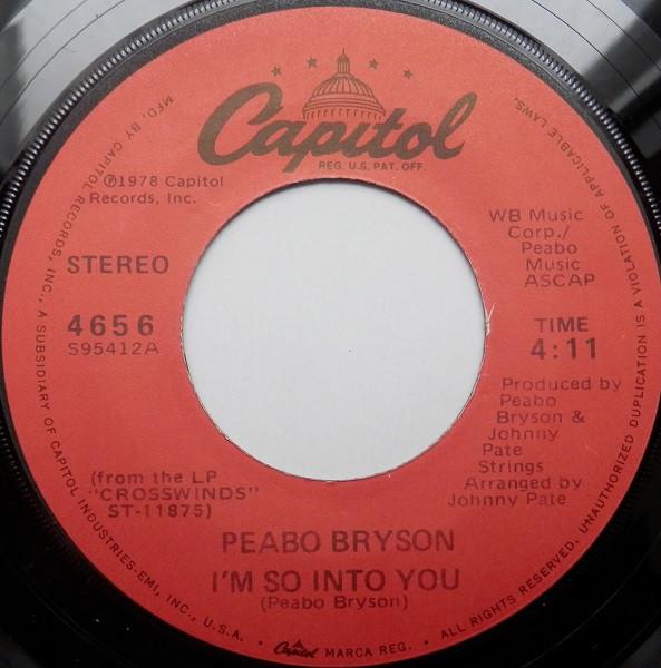 

7inch Record PEABO BRYSON - I m So Into You / Smile 4656 Capitol Records 1978 US Soul/Funk Used