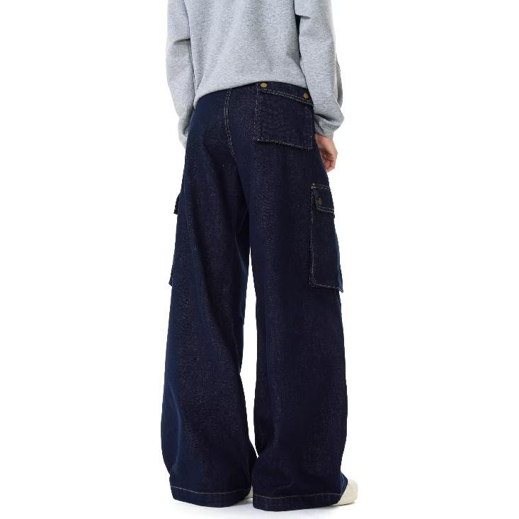 American High Street Jeans Men'S Autumn Trendy Brand Ins Loose Wide Leg Straight Leg Pants Micro Flared Pants