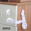 Bulk Pack 5/10/20/50pcs Kids Safety Door Locks Child Proof Cabinet Locks Baby Security Protector for Drawers Doors Cabinets