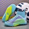 High-Cut Youth Football Cleats Grass Dirt Turf Training Non-Slip Synthetic Leather Rubber Sole