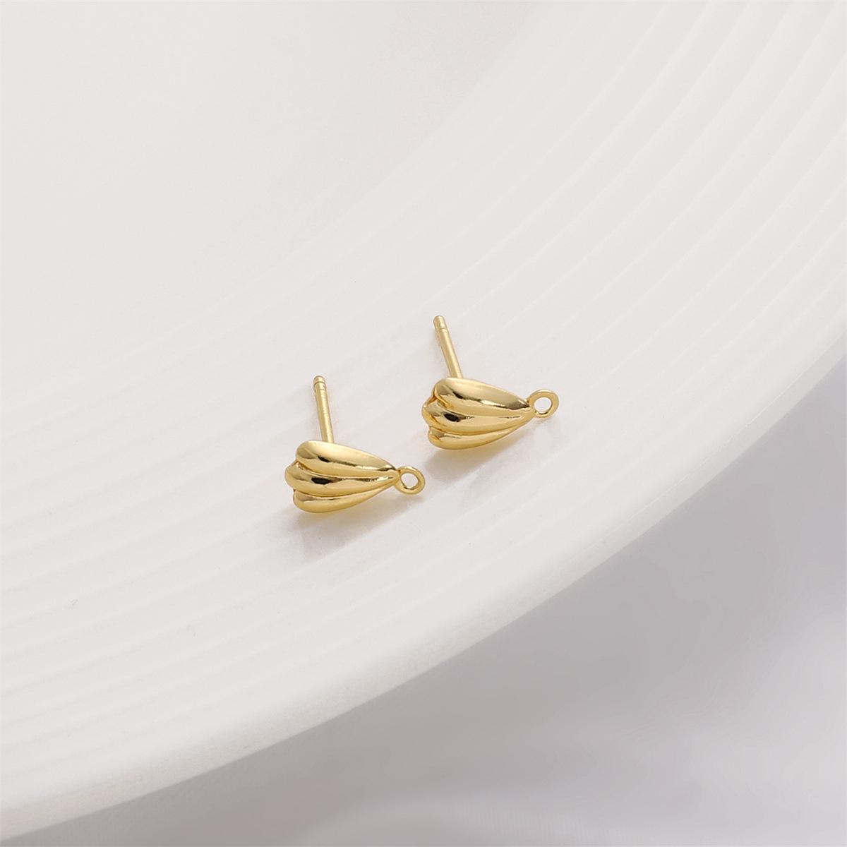 

14K Gold Plated Heart Teardrop & Shell Earrings with Hooks - DIY Handmade Jewelry Accessories