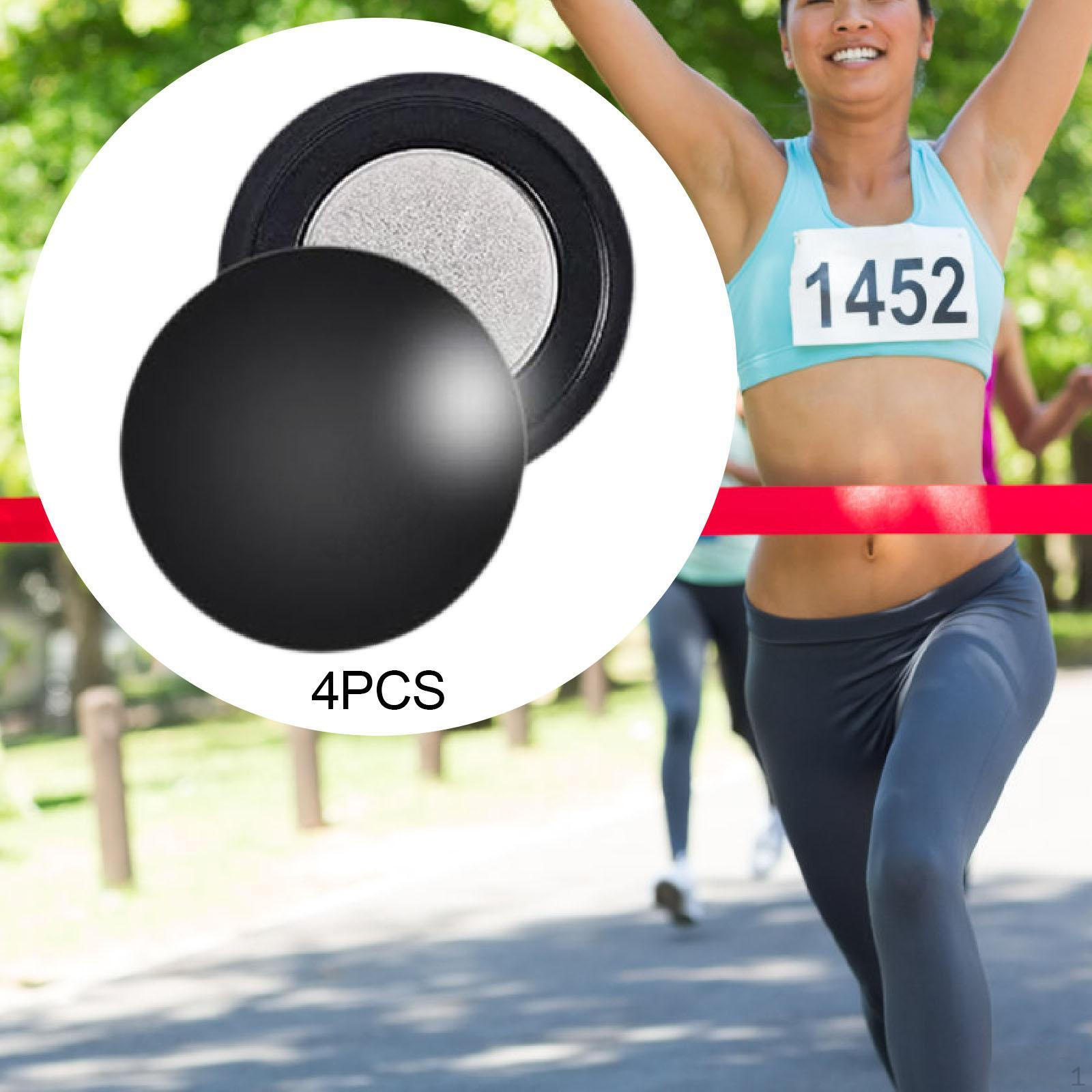 

4 Pair Bib Fastener Clips, Race Number Holders for Running Supplies чорний