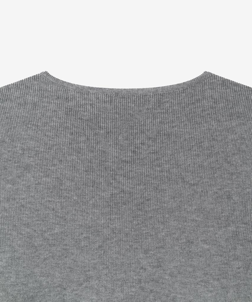 BASIKA Slim Ruffle Knit (Gray)