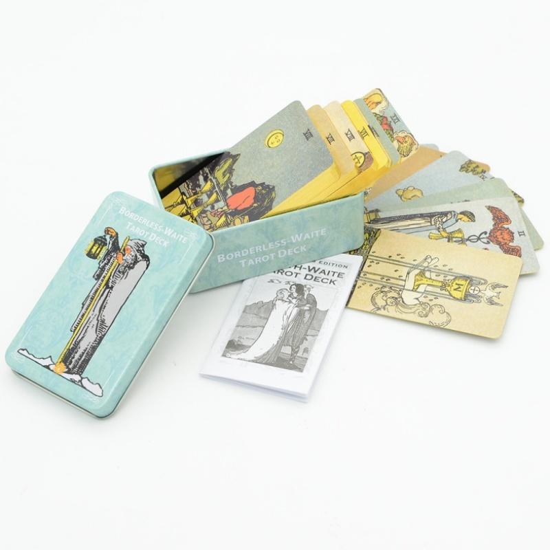 78Pcs Longest Dream Tarot Card Set Divination Tool With Detailed Guidebook Colorful Frame Fortune Telling Cards