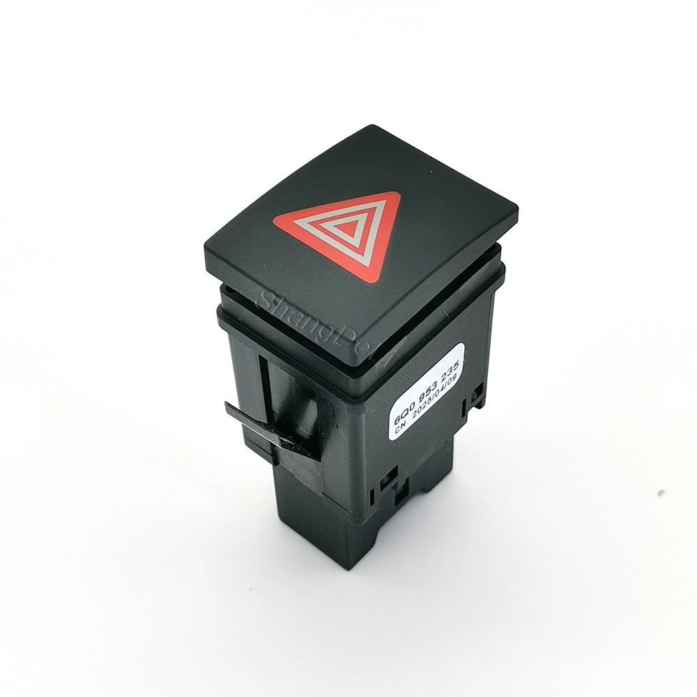 1PC Car Warning Hazard Light Emergency Button Switch Double Flash Warning Light Fit for Polo 9N 2002 2010 Car Accessories