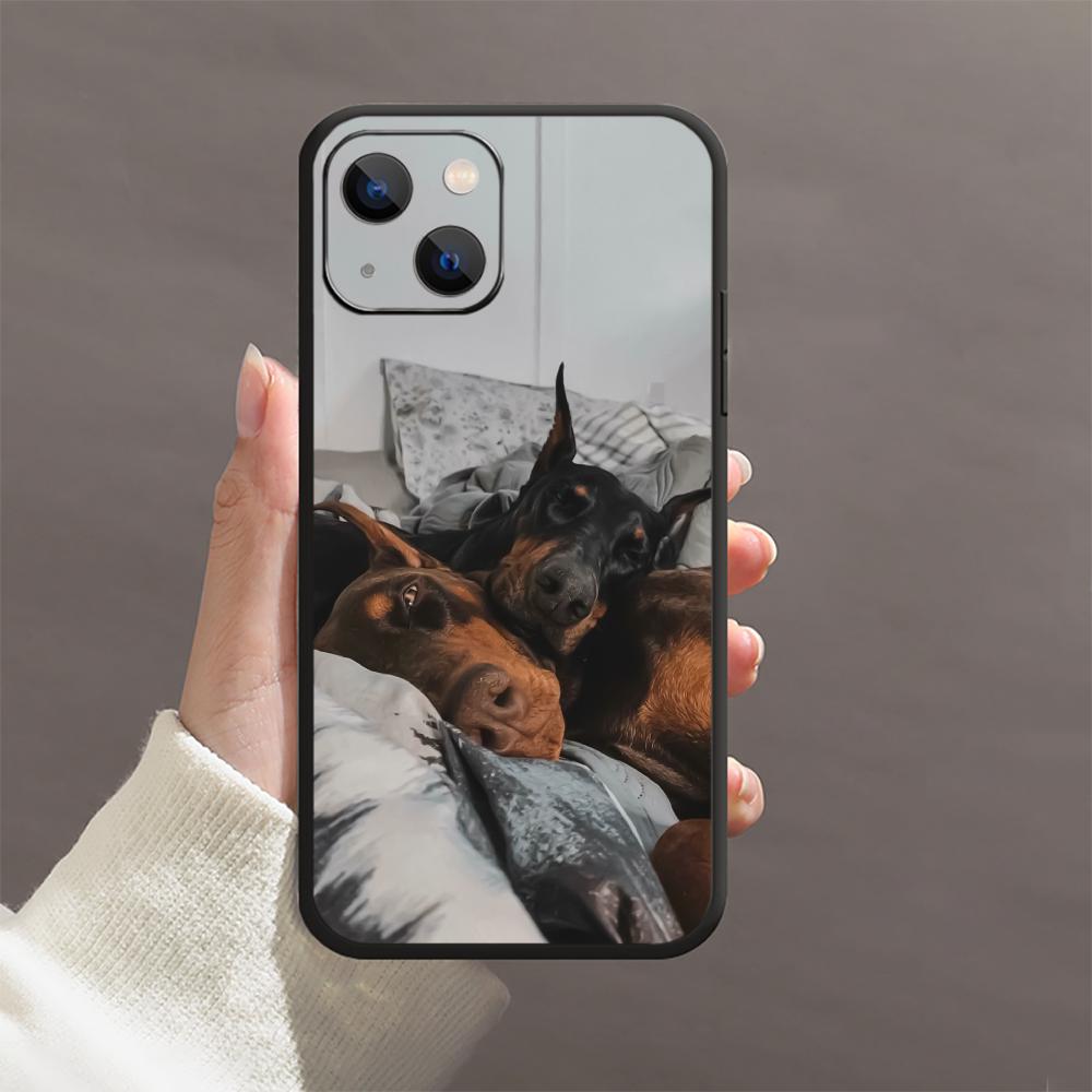 Dobermann Hund Tier Handyhülle für iPhone Samsung Galaxy Redmi Xiaomi Oppo OnePlus Note SA 7 8 9 10 11 12 13 14 20 21 22 23 53 54 Pro Max Ultra
