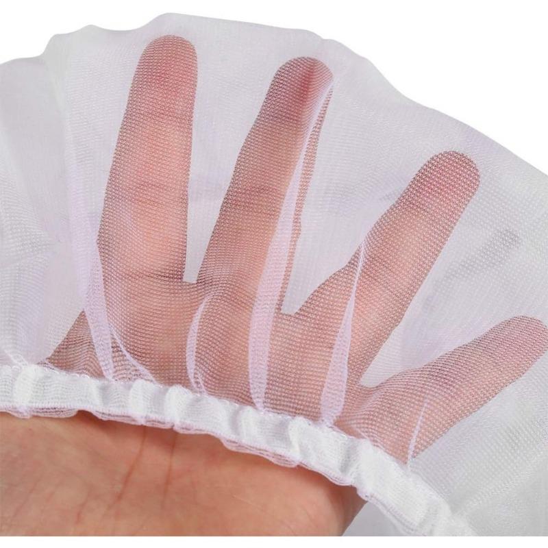 White Nylon Mesh Bird Cage Cover, Breathable Cage Skirt with Anti-Spill Feeding Guard for Pet Birds, Aviaries & Coops