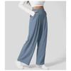 Mode Lose Plus Größe Frauen Hosen Neue Casual Plissee Elegante Büro Lange Hosen Damen Frau Einfarbig Hohe taille Breite bein Hosen Lose Hosen
