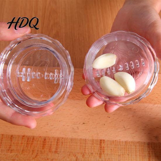 Transparent Garlic Crusher Press Manual Grinder Easy Operation Portable Chopper