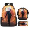 Toilet backpack European and American retro schoolbag fourth grade bag sketch large capacity portable bag