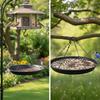 Bird Feeder Tray Large Spacious Flat Weatherproof Feeding Station Attracting Wild Bird Hanger Tray for Backyard Garden Yard