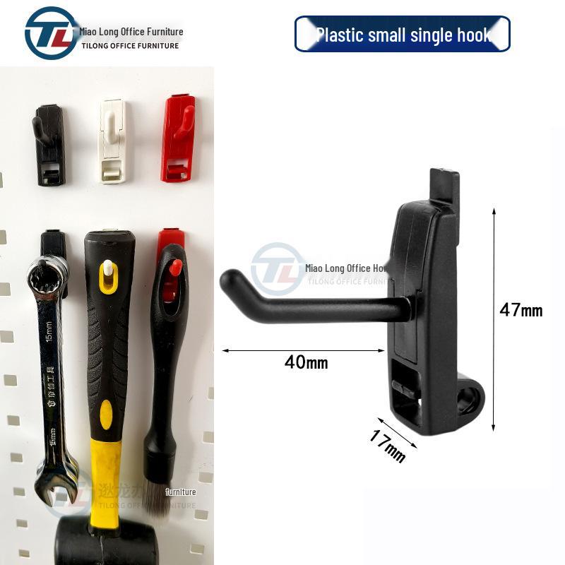 Plastic Pegboard Hooks with Square Hole - Wall-Mounted Tool Rack and Storage Shelf for Hardware Display