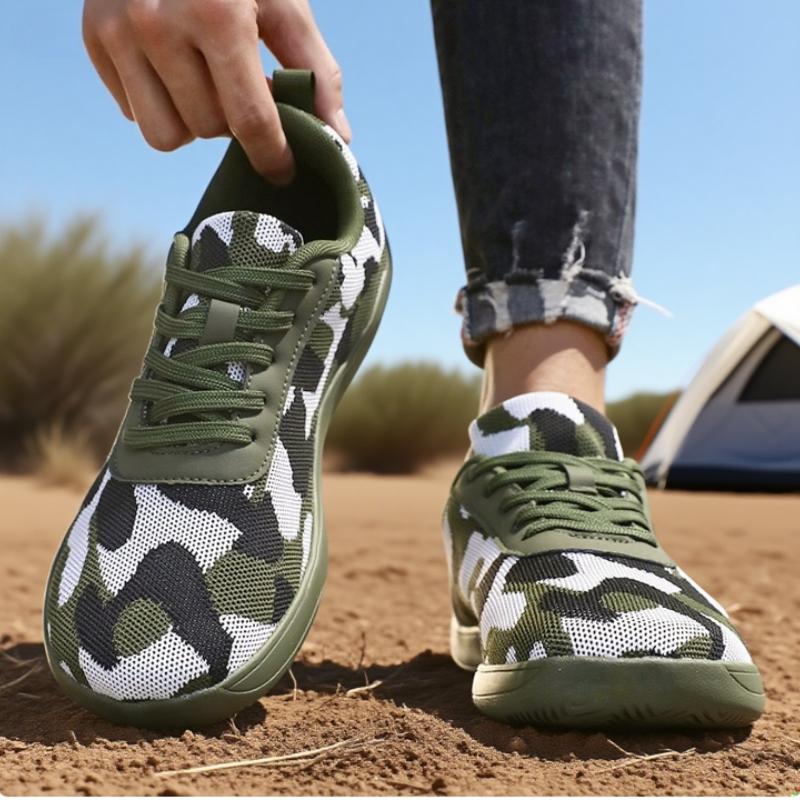 Wide Toe Sneakers for Men Breathable Soft Sole Camouflage Walking Shoes New Military Training Special Off-road Flat Men's Shoes