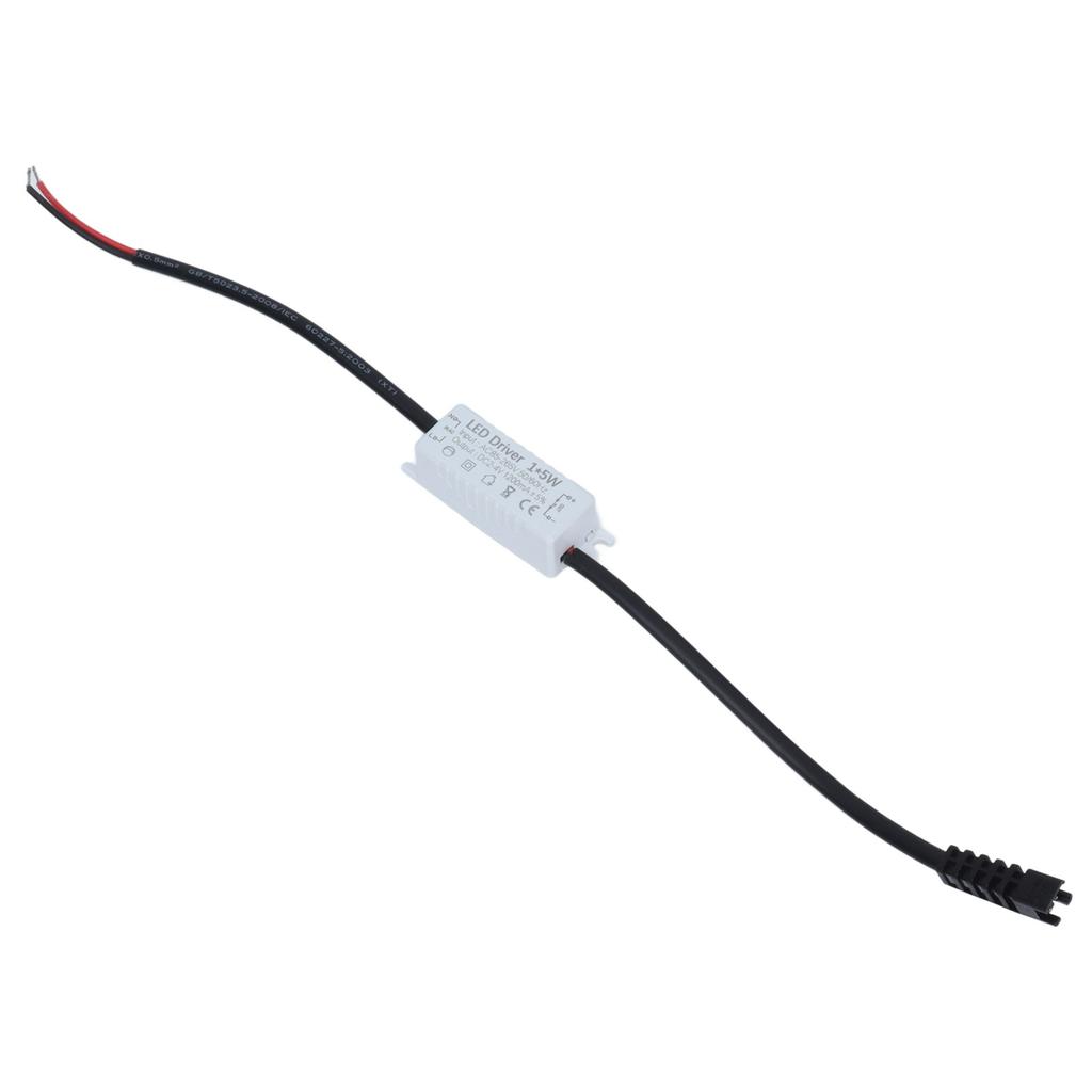 LED Driver 1X5W LED Driver 1200mA Power Supply Transformer Adapter 85‑265V AC To 2‑4V DC for LED Light Outdoor Light