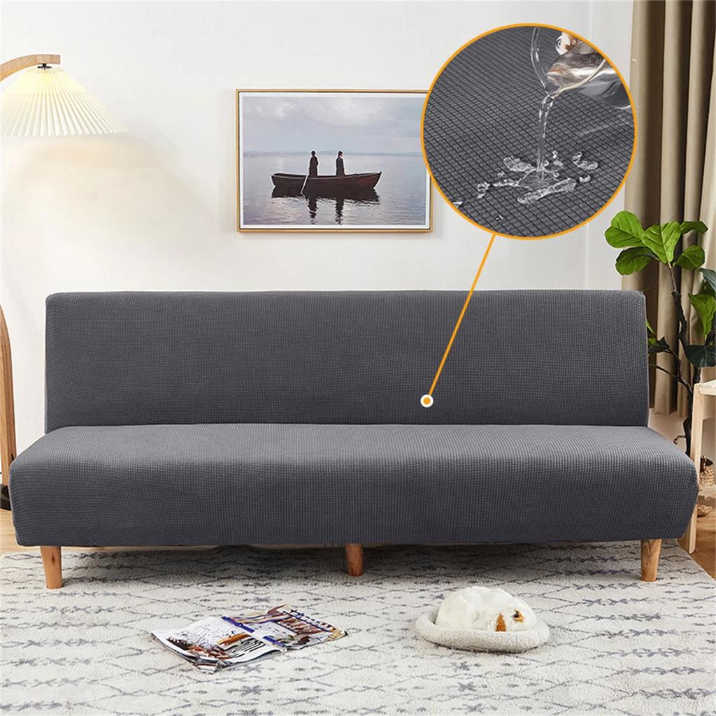 Jacquard Solid Color Sofa Bed Cover Elastic Water Repellent Couch Cushion Cover Non-slip All-inclusive Seat Slipcover for Home