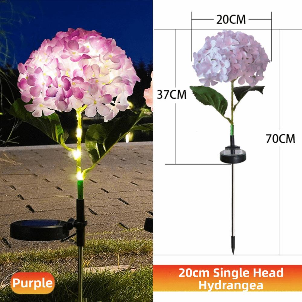 Realistic LED Hydrangea Lights Simulated Flower Decorative Lighting Solar Garden Light Solar Powered Landscape Decoration
