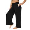 Women's Fashion Casual Plus Size Relaxed Fit Drawstring Wide Leg Straight Leg Pants