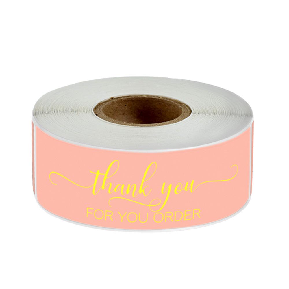 120pcs Thank You for Your Order Stickers 7.5*2.5cm Rectangular Adhesive Seal Labels for Small Business, Handmade Goods, Bakeries