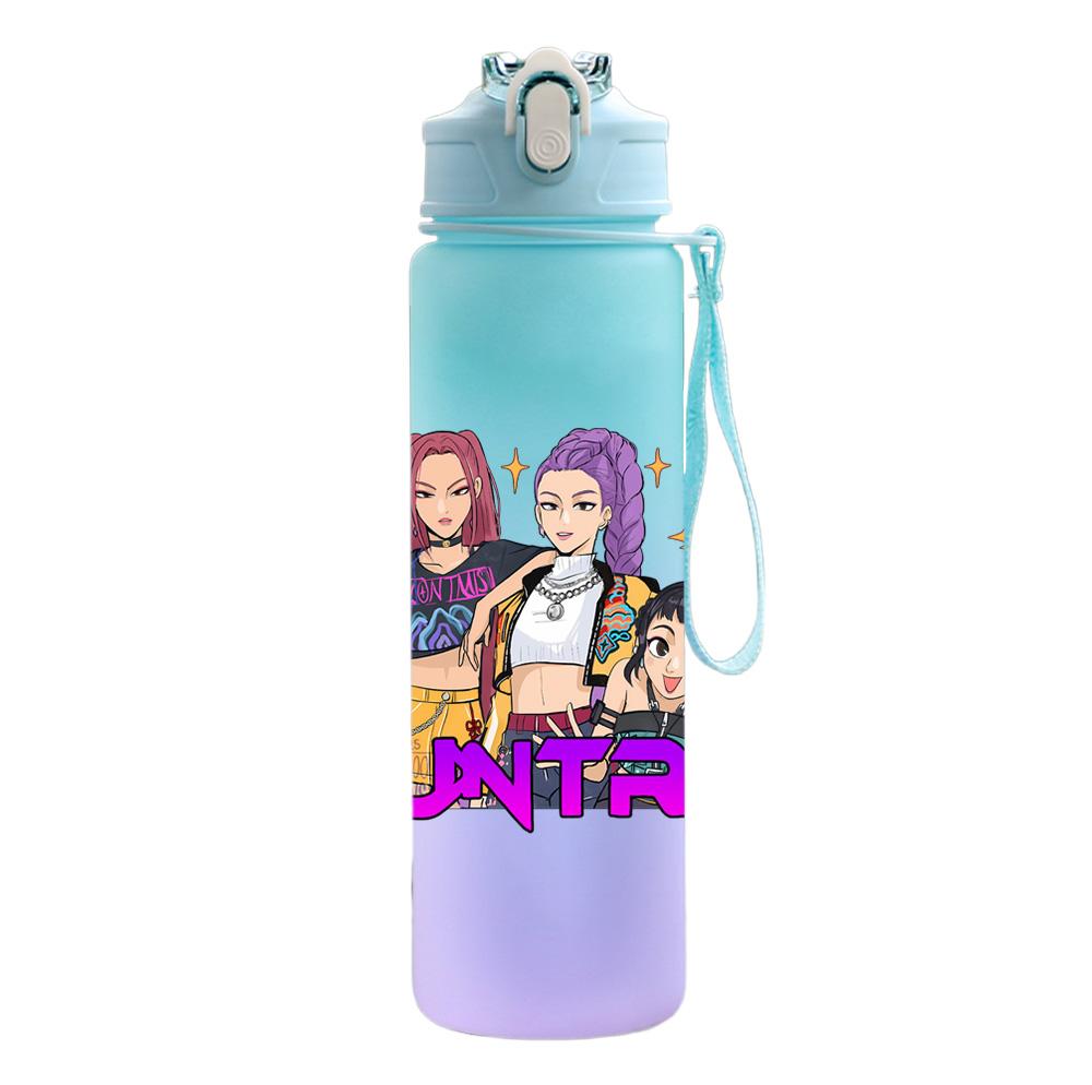 750ml Wasserflasche K-Pop Demon Hunters Bedruckt Große Kapazität Trinkbecher Tragbar Outdoor Sport Wasserbecher Kinder Kinder Geschenk