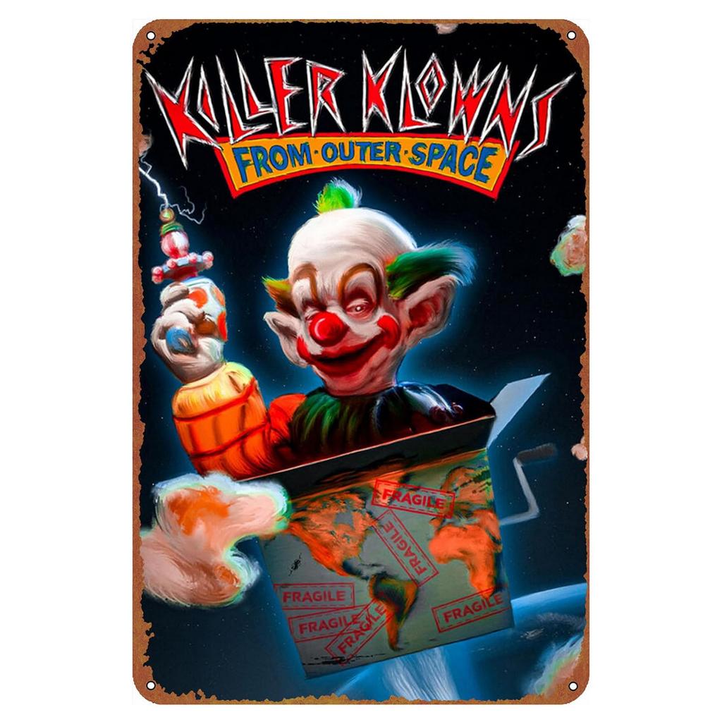 Halloween Metallschilder Killer Wanddekoration Plakette Vintage Kunst Poster Eisenmalerei für Man Cave Zuhause Café Garten Club Bar