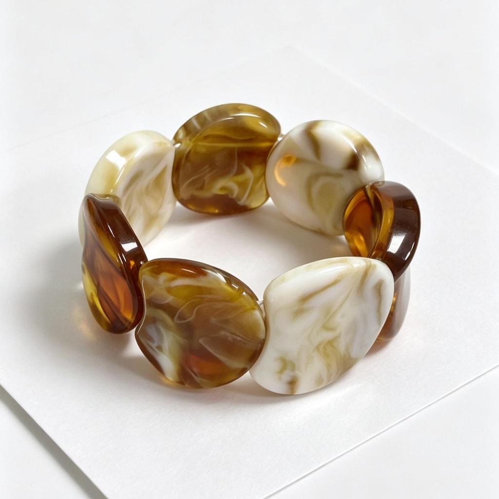 Wide-Edge Acrylic Bracelet: Retro Geometric Design for Women and Students
