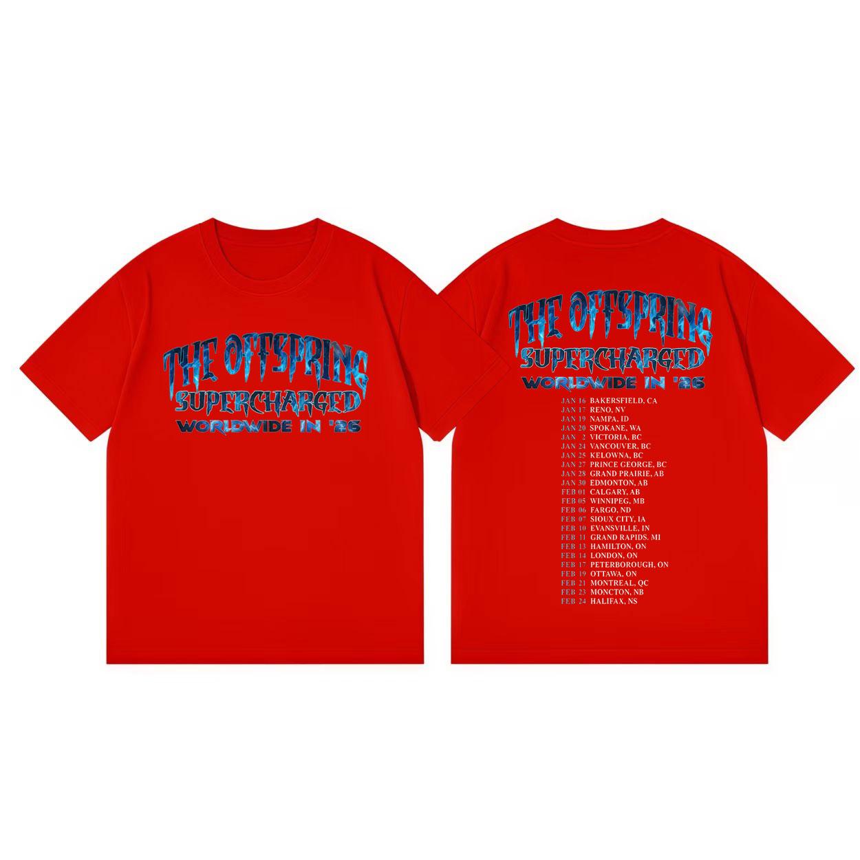 

The Offspring Tour 2026 Merch Tshirts Men Women Clothing Punk Rock Short Sleeve Tshirt Summer Fashion Casual Oversized T Shirt S