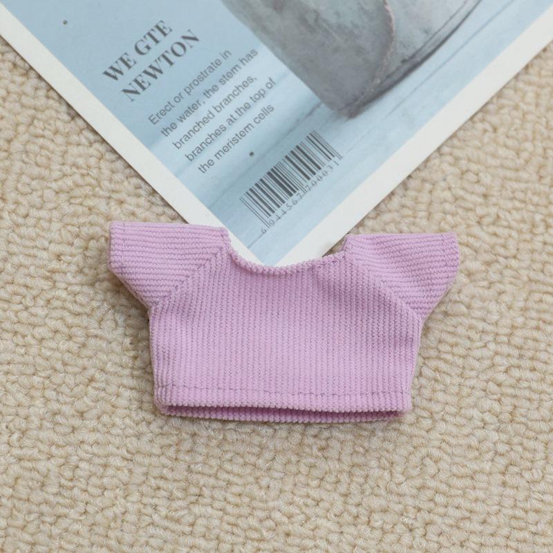 Camiseta Urso Cachorro Mel 10cm Roupa de Vestir Boneca com Arame de Chenille Roupas de Brinquedo Chaveiro.