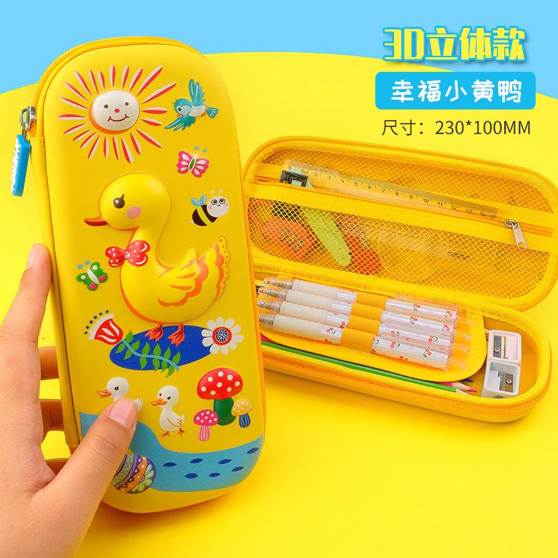 Cartoon Elementary School Children's Pencil Case 3D Three-dimensional Cute Male Female Stationery Box Large Capacity Creative
