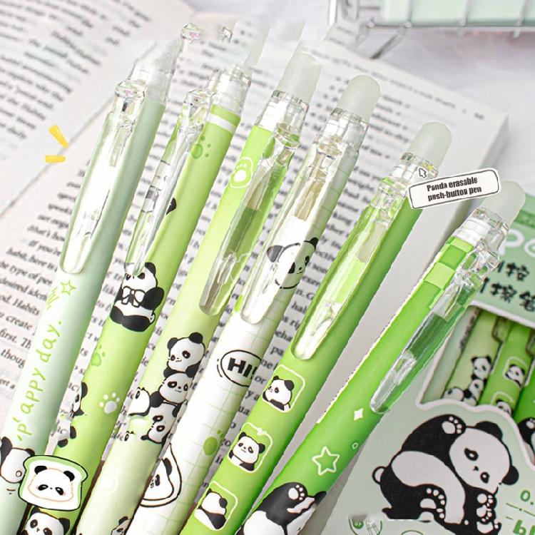 Set Of 6 0.5mm Ink Roller Ball Pen Fine Point Pen For Exams Office School Writing Smooth Quick Drying Clicks Gel Pen Set
