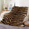 Fashion Animal Print Throw Lightweight 240g Flannel Blanket Soft Skin-friendly for Summer Cooling