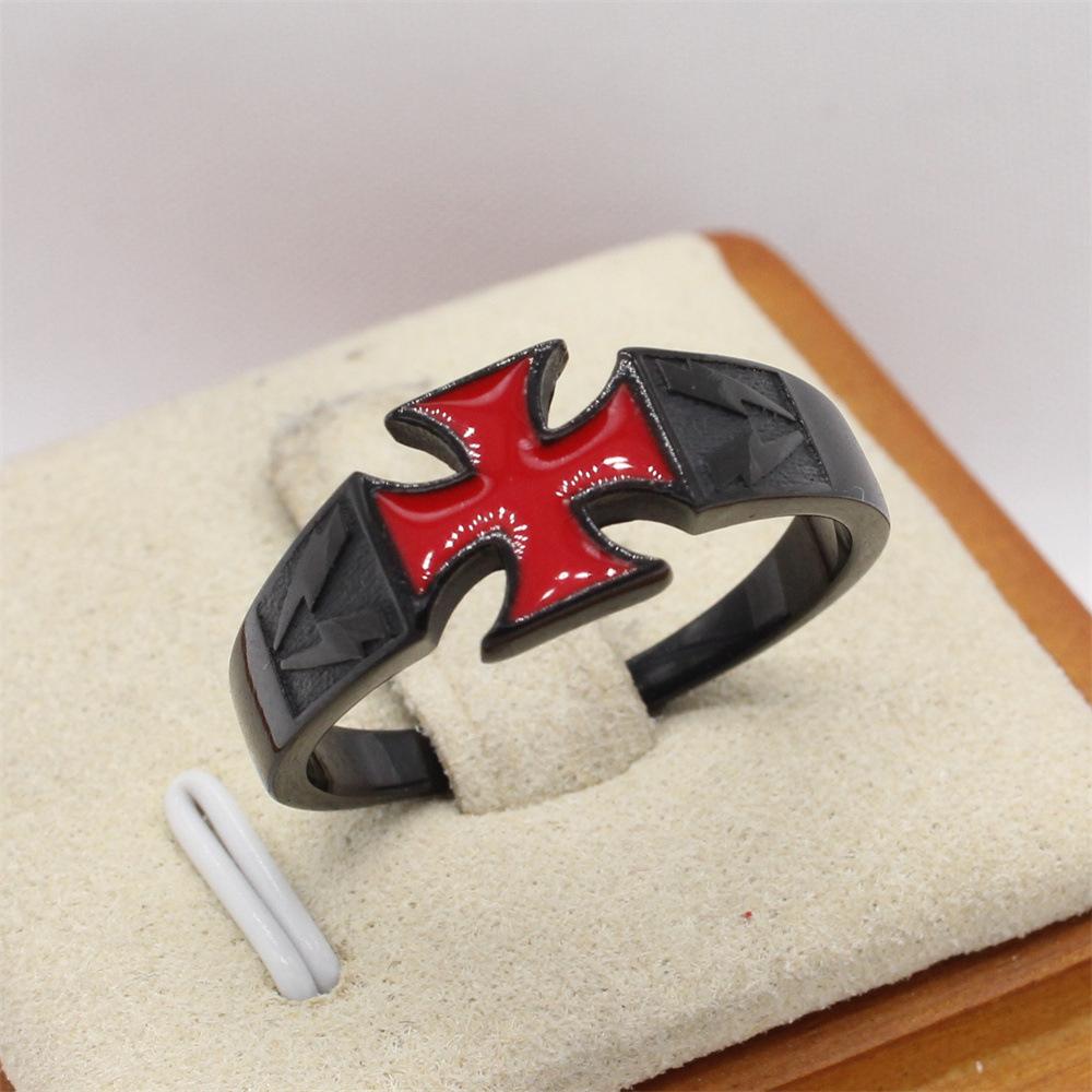 

2026 Jewelry, European and American Personalized Retro Cross Men s Jewelry Ring no. 11