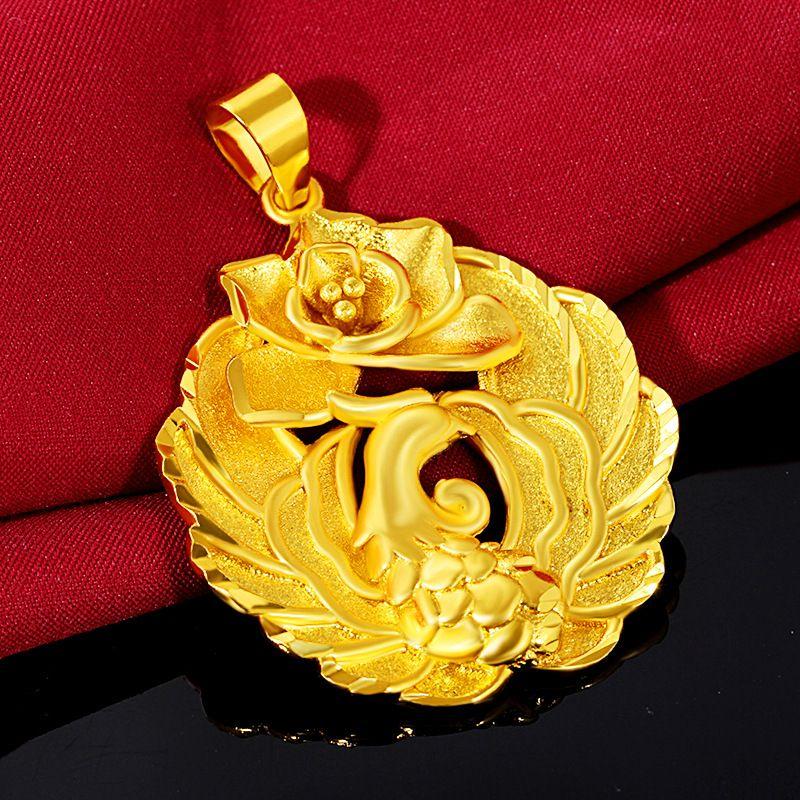 Gold Color New Swan Peacock Pendant Women's Long Pearl Flower Tag Exquisite Women's Necklace