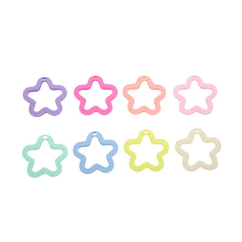 Pastel Star Wave Acrylic DIY Keychain and Hair Accessory Material