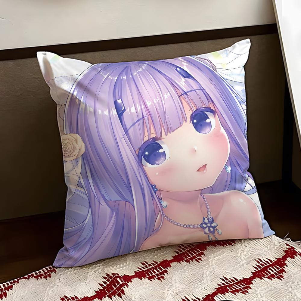 Anime NNekopara Cushion Cover Reversible Soft Durable Pillow Cover Home  Car MultiScene Use for Daily Comfort