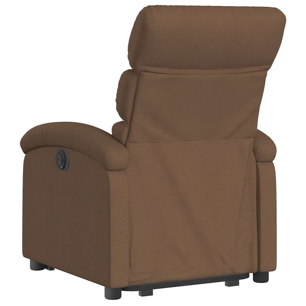 Recliner with Rising Function Brown Fabric