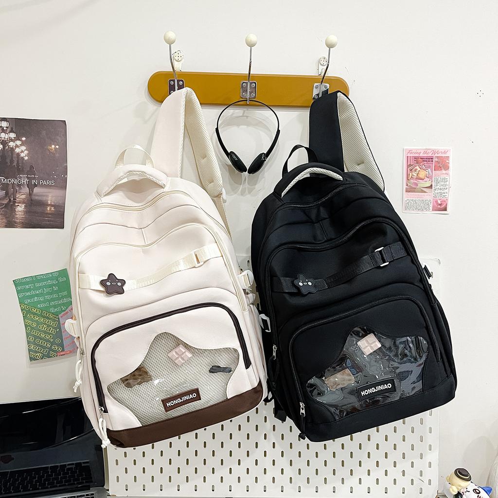 Schoolbag School Bag for Girls Junior High School Students Large Capacity High School Students Elementary School Students Grades 1-1 Lightweight