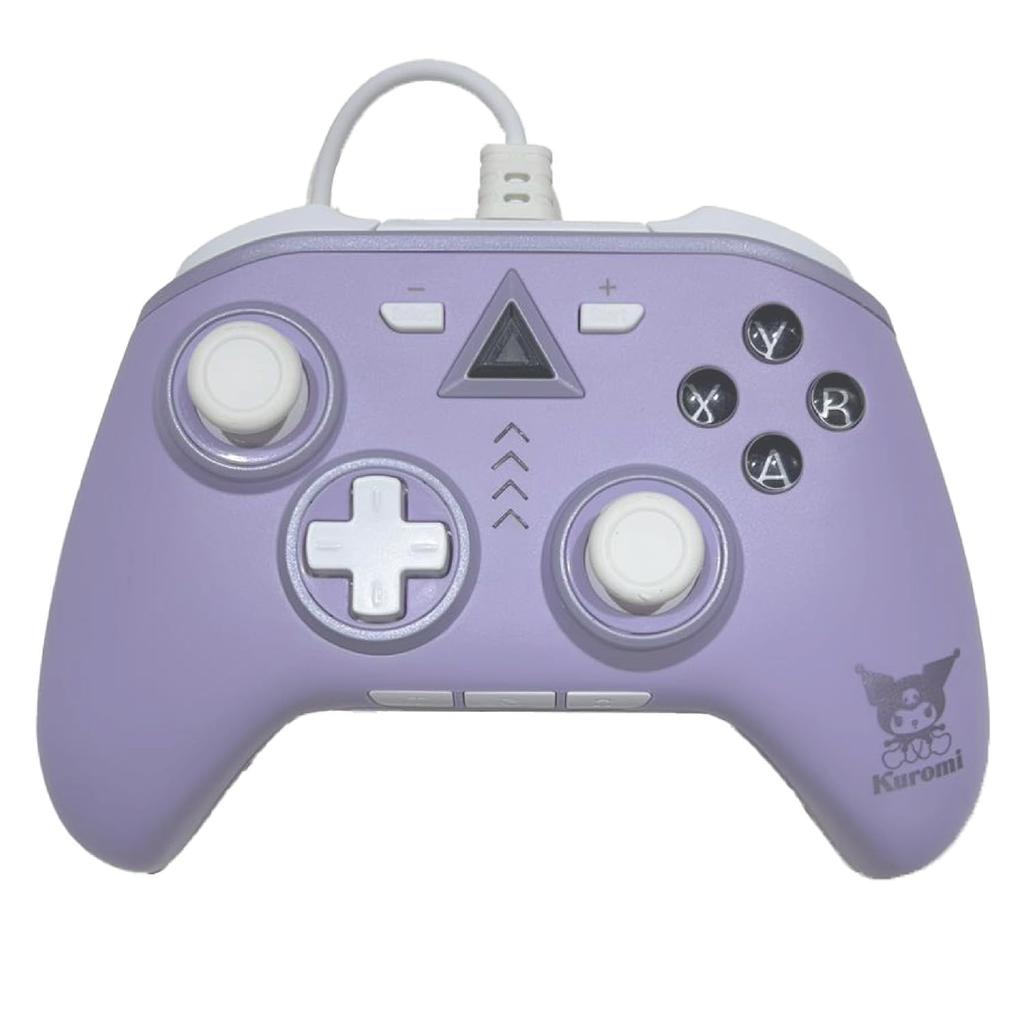 Allone PC Sanrio Characters 16 X 4 X 11 for PC with Silicone Rapid Fire Wired Sanrio Purple and Controller, Kuromi, Cm, Games, Grip, Function, Only,