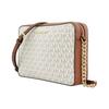 Michael Kors Mk Jet Set Long Vintage Monogram Logo Chain Leather Camera Bag Women Shoulder Bag Vanilla Brown 35F8GTTC3B-VANILLA-ACRN