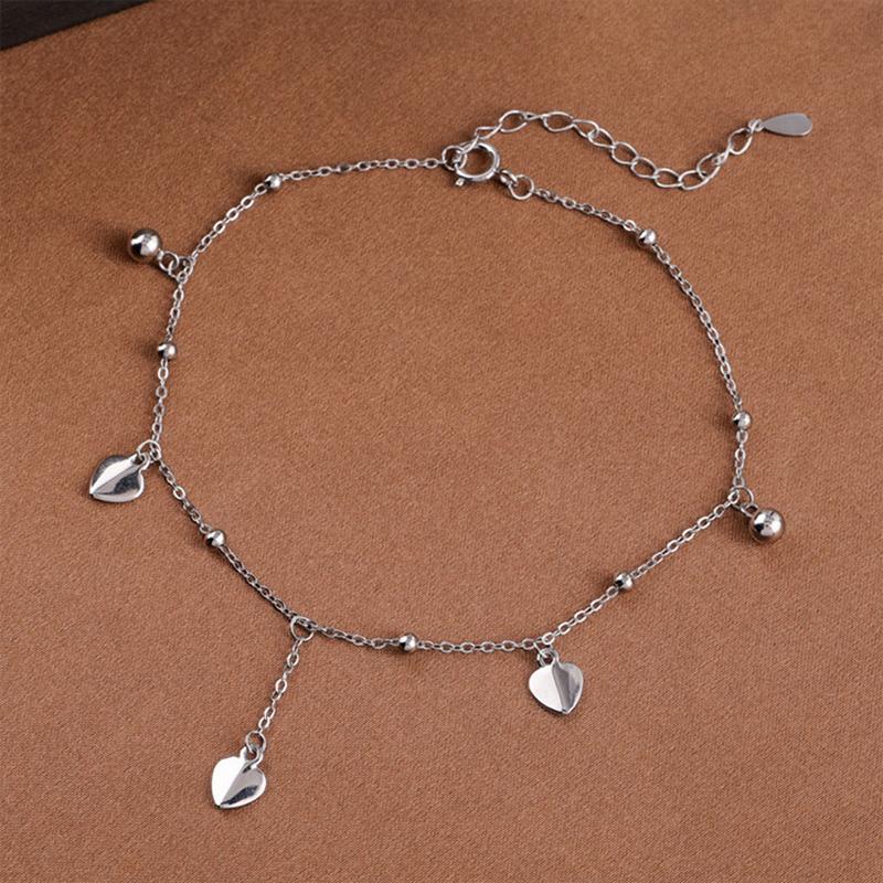 925 Sterling Silver Anklet Dazzling Chain Clear CZ Geometric Elegant For Woman Girl Fashion Jewelry Gift Dropship Wholesale