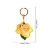 Rose Keychain PU Leather Rose Fashion Purse Accessories Backpack Floral Pendants For Cell Phone Wallet Backpack Tote