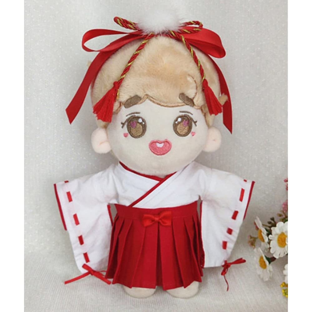 Niannyyhouse 15cm Plush Witch Costume with Kimono, Head Dress, Blouse, Skirt, and Accessories (15cm)