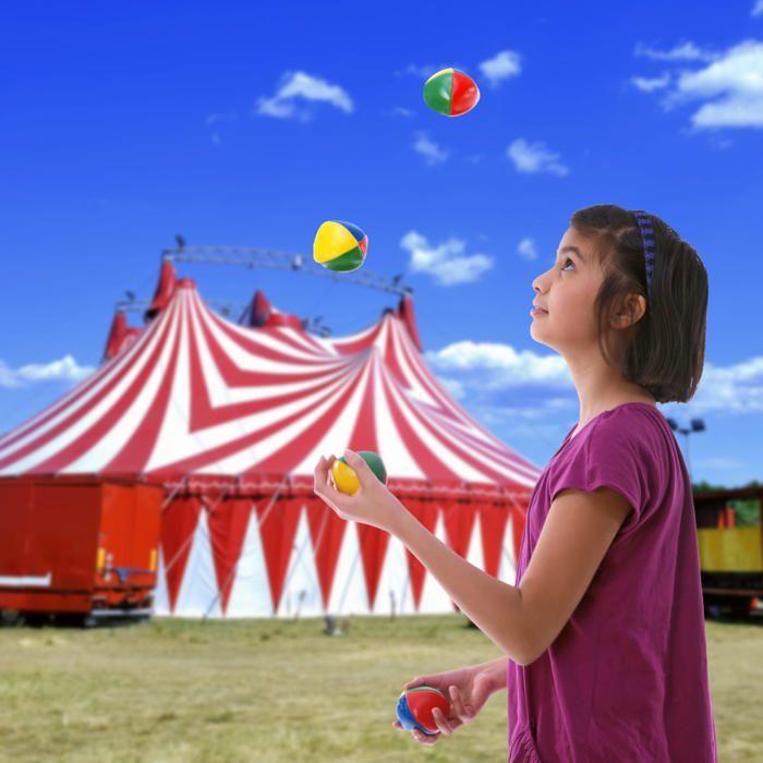 Balles de jonglage - QIEDOVIEY - Lot de 3 - Ø 6 cm - Multicolore - Pour enfants et adultes