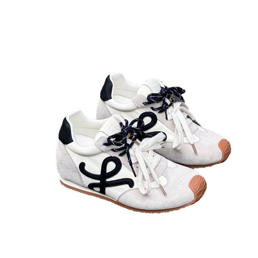 Cowhide version inner height increase moral training shoes women's shoes versatile Forrest Gump shoes 2025 summer new leisure sports white shoes