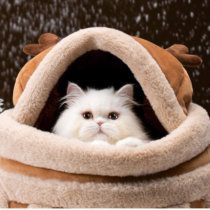 Torba transportowa dla zwierząt domowych Koty Psy Pluszowy plecak Na zewnątrz Podróże Spacer Zima Ciepłe gniazdo Kociak Szczeniak Wisząca skrzynia Przenośne transportery