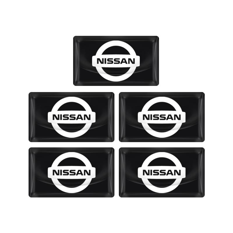 2/5/10 szt. naklejek 3D z logo na kierownicę z włókna węglowego do samochodów Nissan Nismo GTR Altima Qashqai Almera Navara